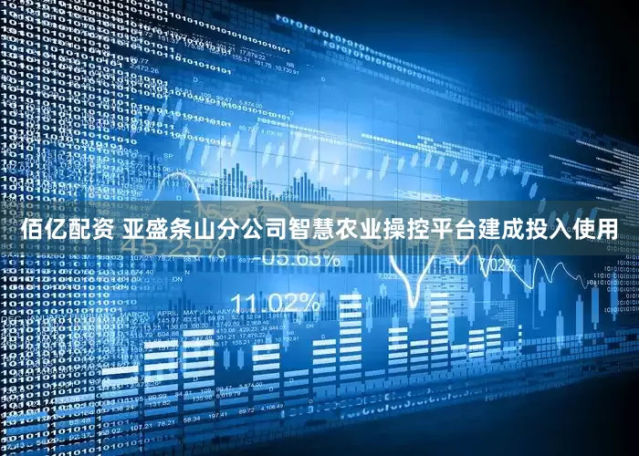佰亿配资 亚盛条山分公司智慧农业操控平台建成投入使用