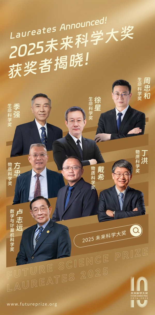 泰兴隆配资 7位科学家分享2025未来科学大奖，上海交大丁洪获奖