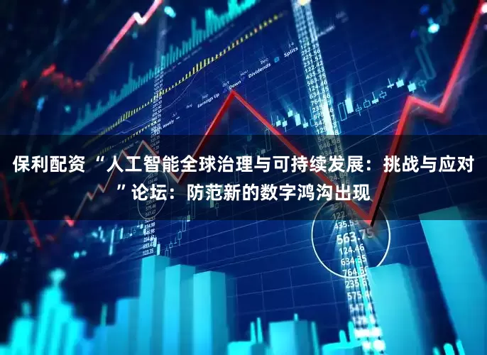 保利配资 “人工智能全球治理与可持续发展：挑战与应对”论坛：防范新的数字鸿沟出现